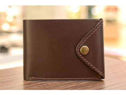Peněženka "COMPACT". Kůže "Kaiser" tm.hnědá