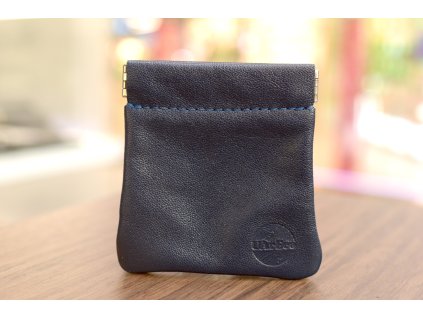 Pouzdro na kliče nebo mince "FROG". Kůže "NAPPA". tm.modrá