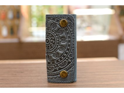 661 drzak na klic 4 s reliefem mandala kuze crazy horse tmave modra