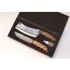 Sada v krabičce "Karpaty" (Sekera na maso ocel 65Г ořech + nůž "Karpaty" ocel x12мф ořech)