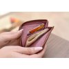 Peněženka "SMART". Kůže "Kaiser" růžová
