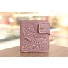 217 skladaci ctvercova penezenka s reliefem kotata kuze galanterie lila