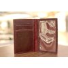 Organizátor na karty a doklady ID1+3. Kůže "Crazy Horse" vínová