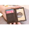 Organizátor na karty a doklady ID1+3. Kůže "Crazy Horse" tmavě hnědá