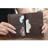 3073 4 organizer na 2 dokumenty formatu pas vnitrni zapinani kuze crazy horse tmave hneda