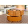 Kožený pásek Premium (36-40 mm). Spona 006. Opaskova kůže žlutá