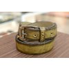 3241 13 kozeny pasek premium 36 40 mm spona 006 opaskova kuze olivova s tmavym okrajem