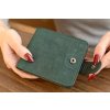 3601 2 skladaci penezenka bez reliefu kuze crazy horse tmave zelena