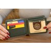 3601 6 skladaci penezenka bez reliefu kuze crazy horse tmave zelena