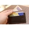 Card-holder Slim. Kůže "Kaiser" šedá/černá