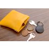 Pouzdro na kliče nebo mince "FROG". Kůže "NAPPA". žlutá