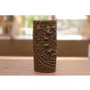 658 1 drzak na klic 4 s reliefem mandala kuze crazy horse tmave hneda
