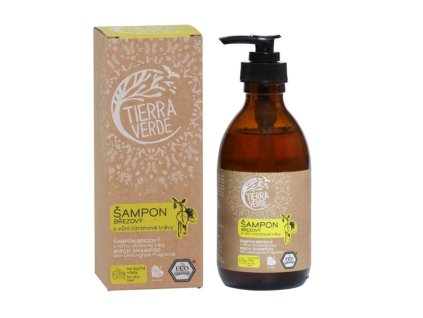 Tierra Verde Přírodní březový šampon na suché vlasy s vůní citronové trávy  na suché vlasy