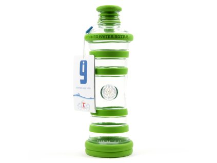 i9 láhev zelená - harmonie je skleněná láhev s unikátní schopností harmonizace a revitalizace vody.