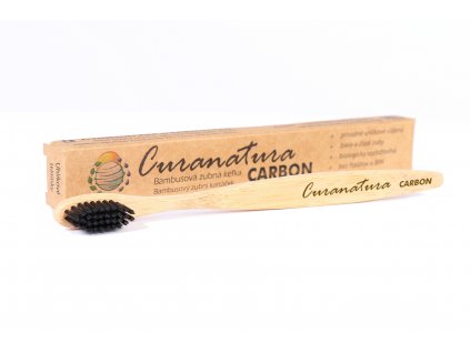 CURANATURA Bambusový zubní kartáček CARBON