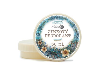 Medarek Krémový deodorant bez vůně, zinkový bez sody30ml