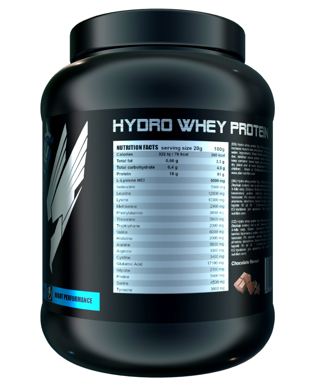 hydro whey label