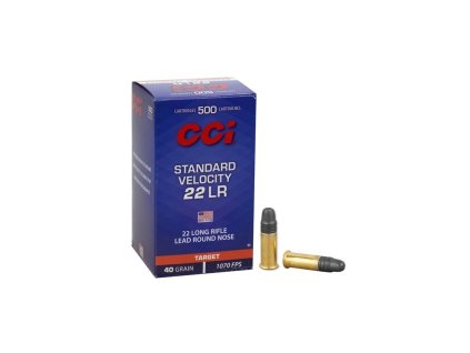 NÁBOJ KULOVÝ / CCI / .22LR TARGET STANDARD / 40GR (2,6g), LRN