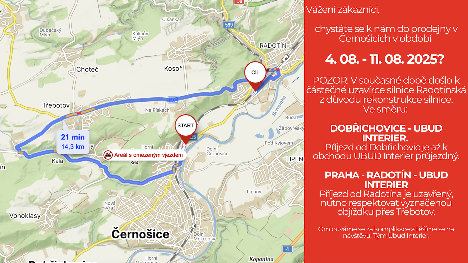 Otevírací doba prodejny