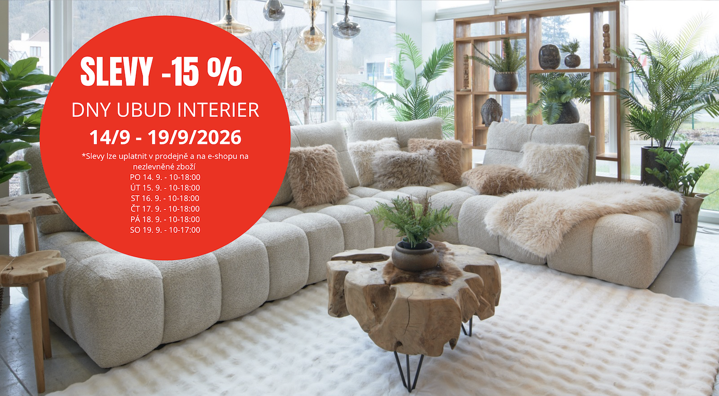 DNY UBUD INTERIER - SLEVY -15 %