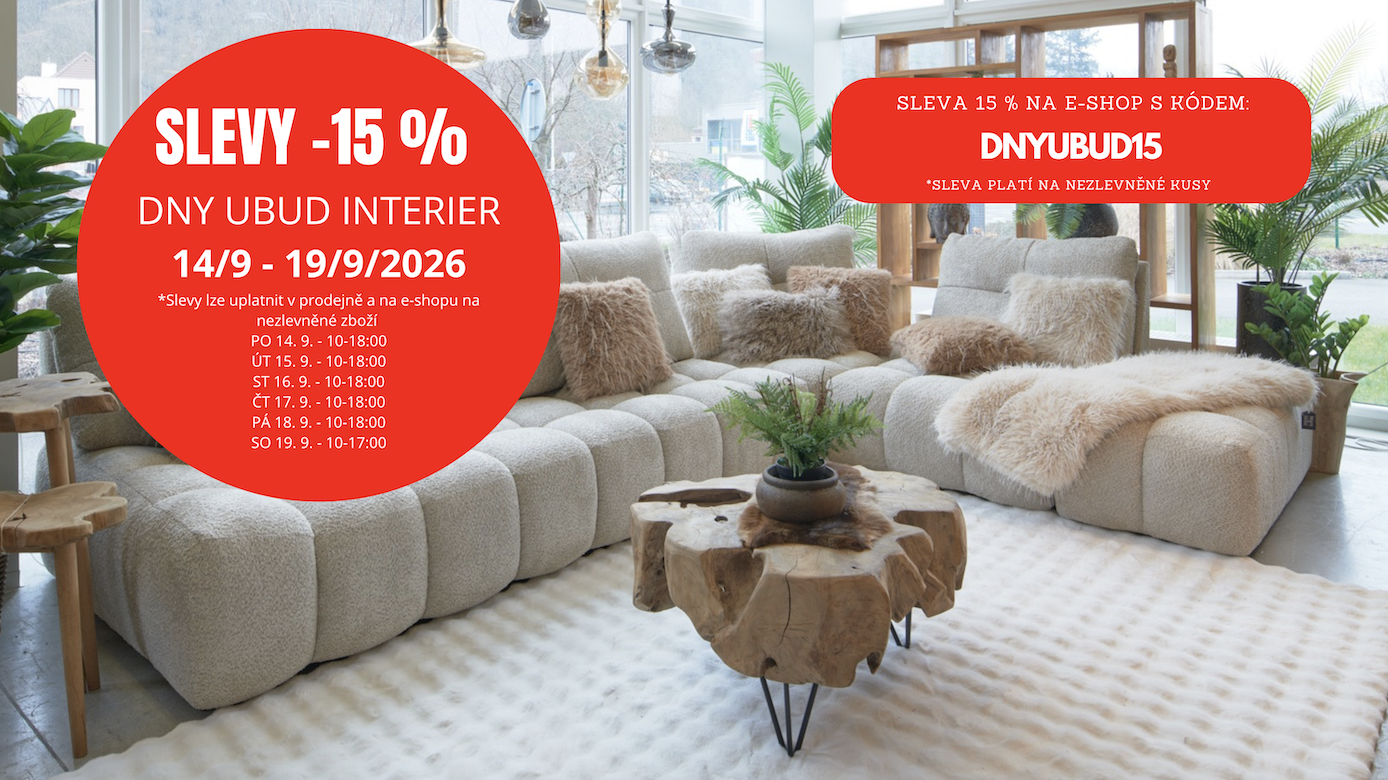DNY UBUD INTERIER - SLEVY -15 %
