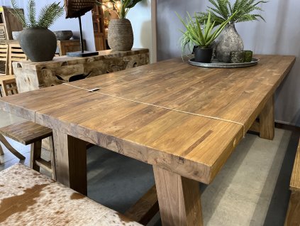 jídelní stůl ANDREAS- 5cm - 220x100x78- teak
