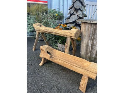 teakový květináč FLINSTONE na nožičkách v-30cm
