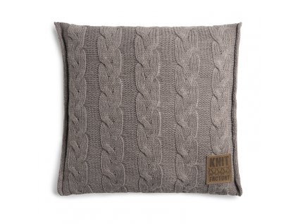 Pletený polštář Sasha 50x50 cm taupe