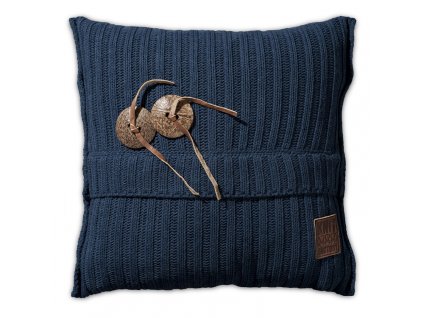 Pletený polštář Aran 50x50 cm jeans