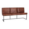 industriální polstrovaná lavice s kůží - ODC846