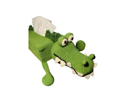 Krokodýl - obal na kapesníky - návod