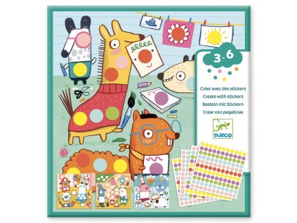 2306 barevne puntiky lepici sada