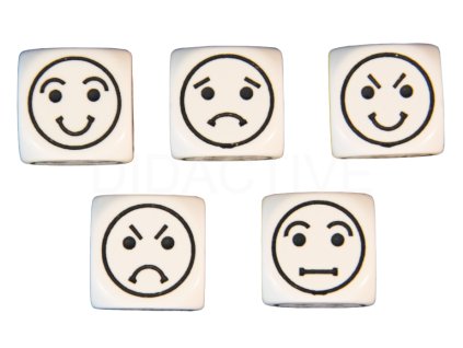 3282 sada kostek s emotikony 5 ks