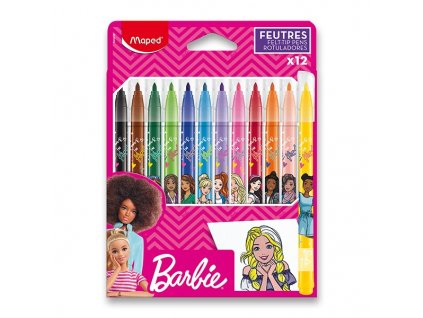 DĚTSKÉ FIXY MAPED BARBIE - 12 BAREV