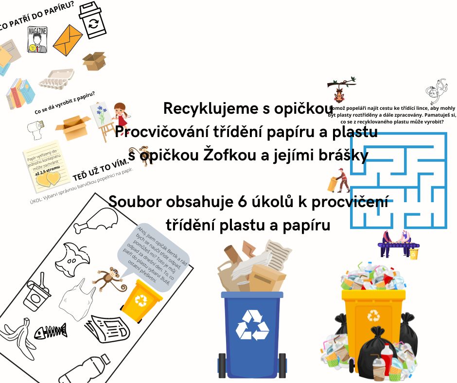 Recyklace s opičí rodinkou ZDARMA