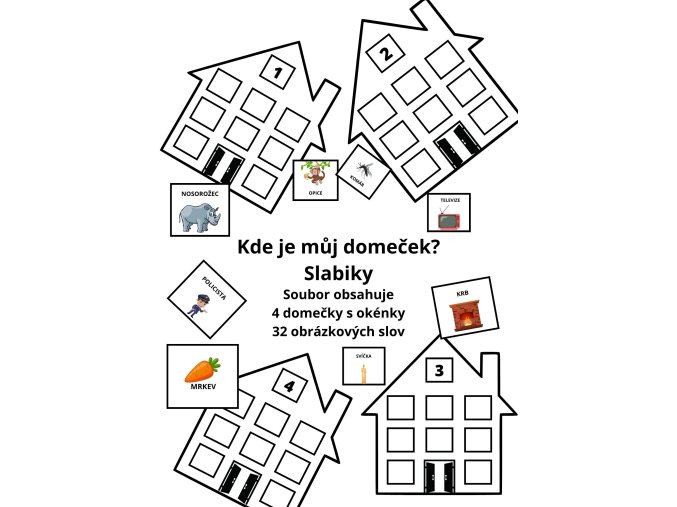 Kde je můj domeček Slabiky