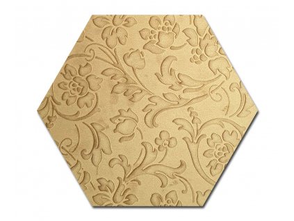 FL FLORAL VELVET Curry /White - COMB SA 25180