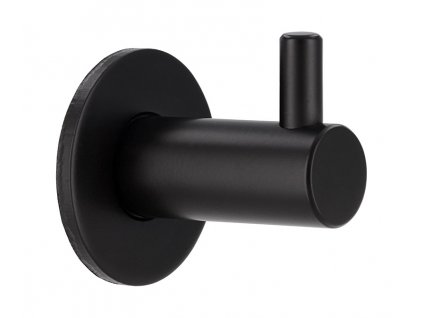 Kuchyňský věšák BASIC, kovový, černá mat, průměr 30 mm