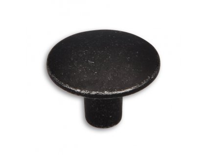 Rustikální nábytková úchytka LUNA, kovová, železo patina, průměr 30 mm
