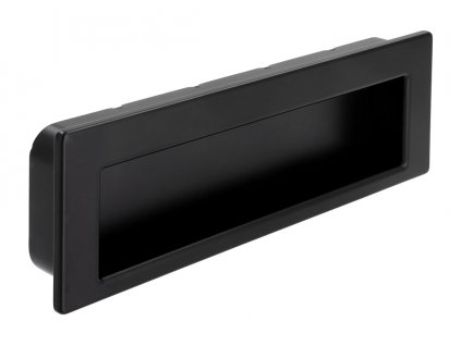 Úchytka na nábytek VISION, mušle, černá mat, délka 146 mm
