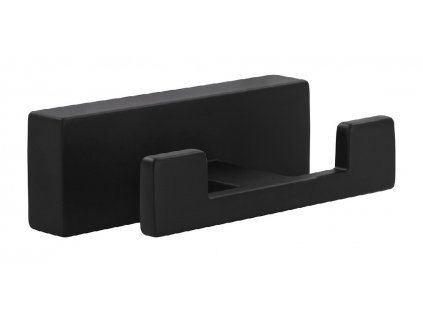 Věšák do předsíně ALEX, kovový, černá mat, šířka 72 mm