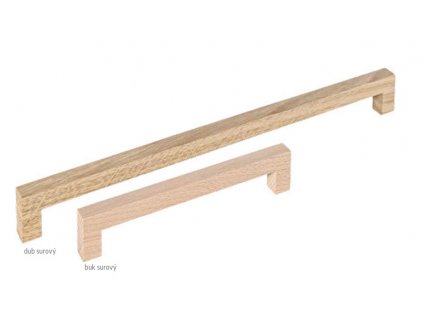 Dřevěná úchytka ELEGANCE, buk surový, délka 172 mm