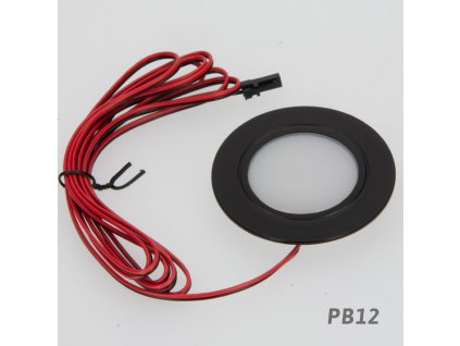 LED světlo 2,5 W - povrch: černá