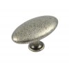 Úchytka na nábytek ELENA, kovová, antik ocel, délka 64 mm