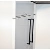 Úchytky na kuchyňskou linku ELEGANCE, kovová, černá mat, délka 168 mm