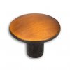 Rustikální nábytková úchytka LUNA, kovová, mosaz broušená, průměr 30 mm