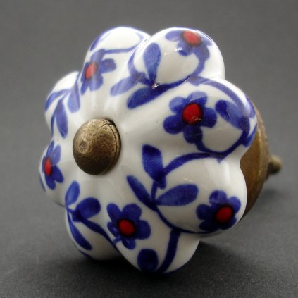 Keramická úchytka-Popínavky modročervené