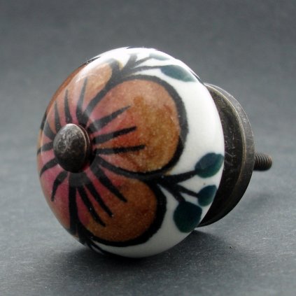 Keramická úchytka-Kakost tmavý