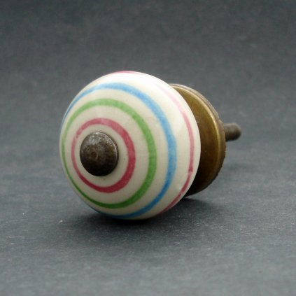 Keramická úchytka-Barevné proužky 2-MALÁ