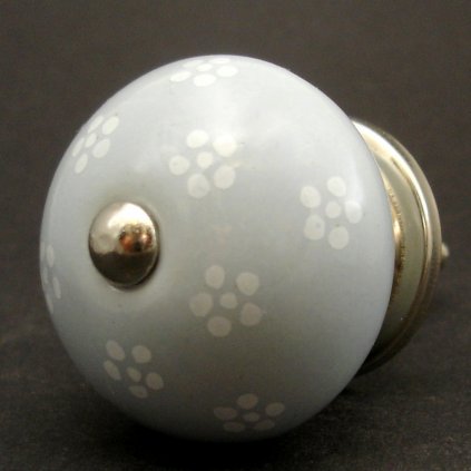 Keramická úchytka -Sedmikráska neučesaná - sv. šedá